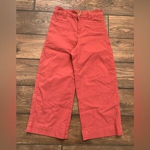 A New Day Stretch Cotton High Waisted Wide Leg Capri Cropped Pants Size 4